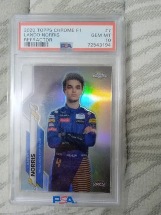 Carta Lando Norris 2020 Topps Chrome F1 PSA 10