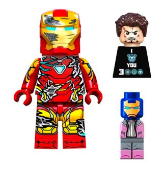 Minifigura tipo LEGO Marvel Iron Man- I Love 3000