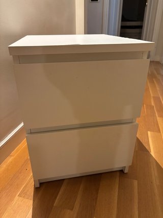 Mesita de noche MALM blanca