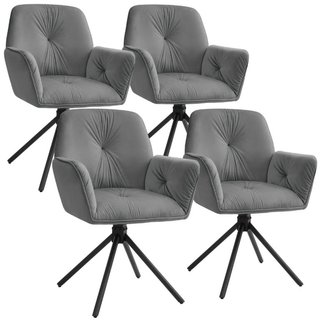 Silla girevole con braccioli Lenia, tapizada · Tel