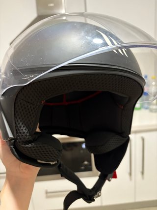 Casco de Moto Jet Negro
