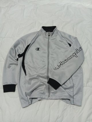 Chaqueta Deportiva Champion Gris y Negro