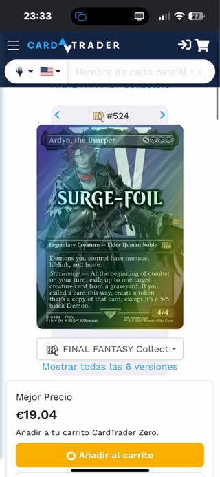 Carta Magic Ardyn, the Usurper (Surge Foil)