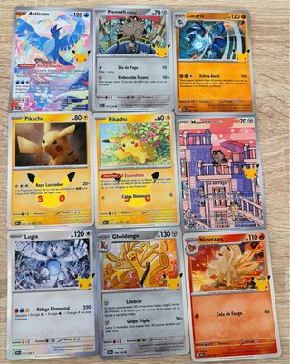 Pack 9 Cartas Pokémon 30 Aniversario
