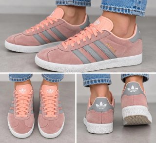 Zapatillas Adidas Gazelle Rosa y Gris