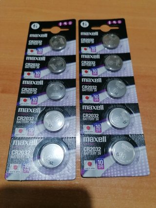 10 Pilas Maxell CR2032 (3V)