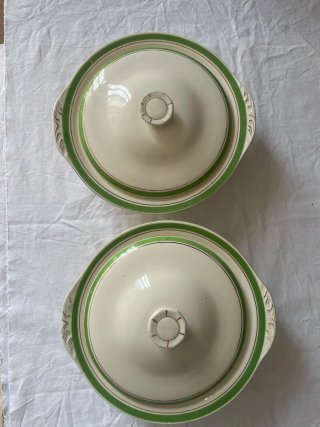 Coppia Zuppiere Vintage Art Déco