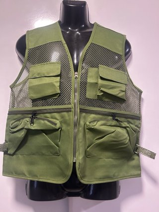 Giubbotto militare/da pesca multitasche verde XL