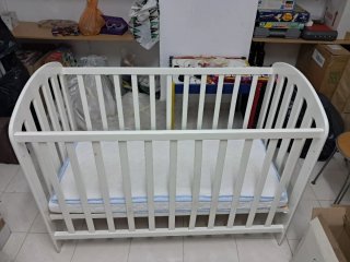 Cuna de Madera Blanca 120x60 cm