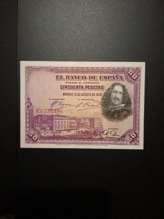Billete 50 Pesetas 1928 Banco de España