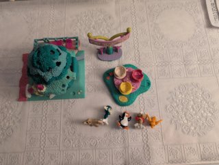Casa Árbol Polly Pocket con Accesorios Vintage