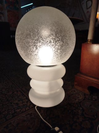 Lampada da tavolo in vetro di Murano anni 70