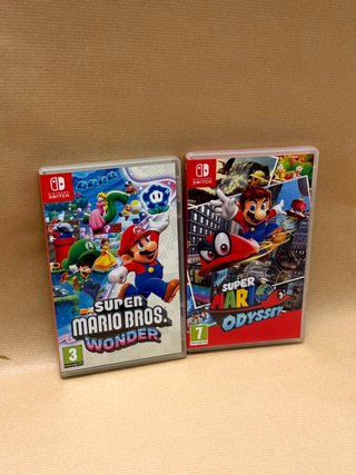 2 Juegos Nintendo Switch: Mario Wonder y Odyssey