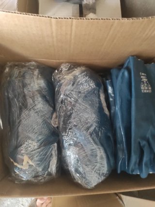 Guantes de protección industrial y toberas y tejas