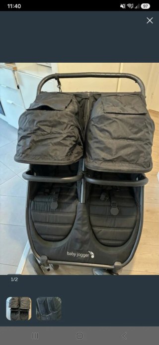 Carrito Gemelar Baby Jogger Negro