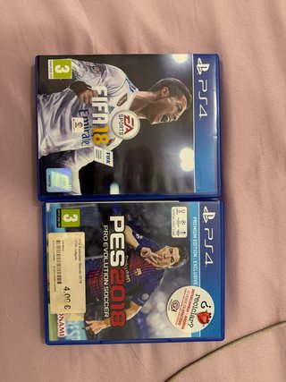 Juegos PS4: FIFA 18 y PES 2018