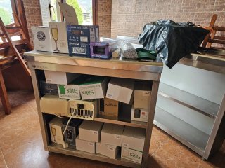 Estantería de Barra Cafetera 1m Acero