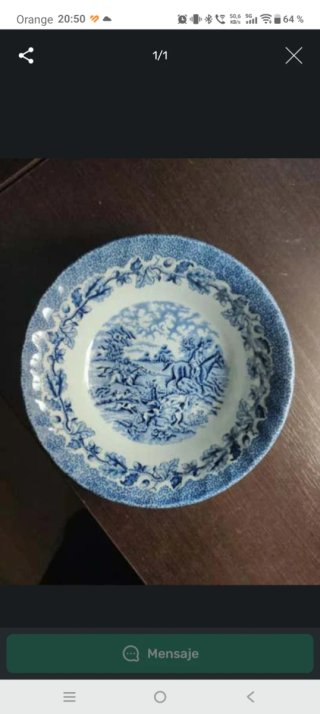 Plato de Porcelana con Estampado