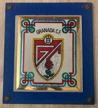 Placa Decorativa Antigua Escudo Granada C.F.