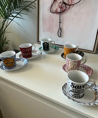 Set de 6 Tazas de Café con Plato