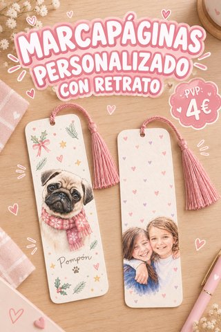 Marcapáginas Personalizado con Retrato