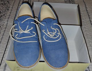 Zapatos de Comunión para Niño en piel Azul