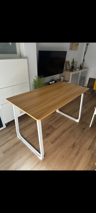 Escritorio Minimalista Madera y Metal