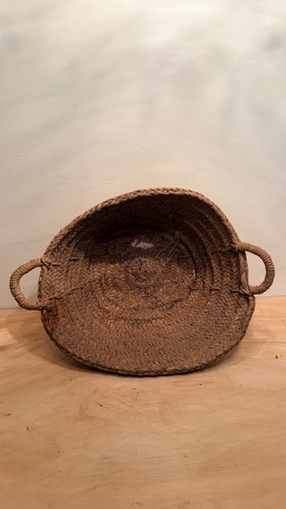 Capazo de esparto artesanal -necesita reparación