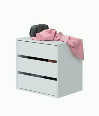 Cajonera blanca de 3 cajones escandinava