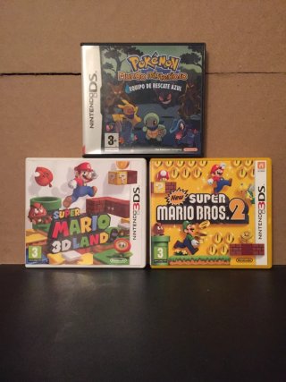 3 scatole di videogiochi Nintendo DS e 3DS