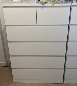 Cómoda Malm Ikea 6 cajones