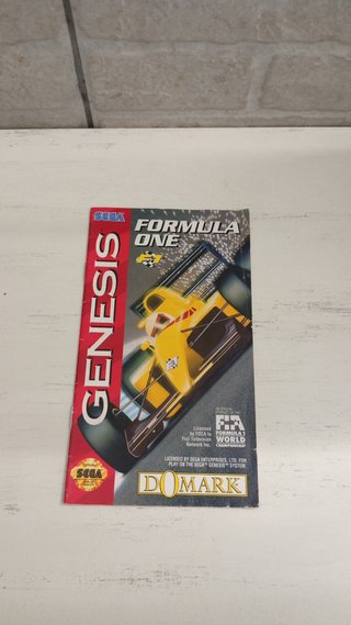 Manual Formula One (F1) Sega Mega Drive
