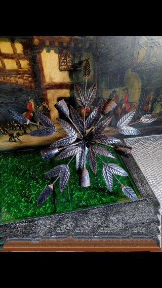 LAMPARA TECHO METAL ANTIGUO