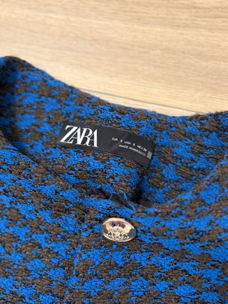 Blazer Zara Azul y Marrón