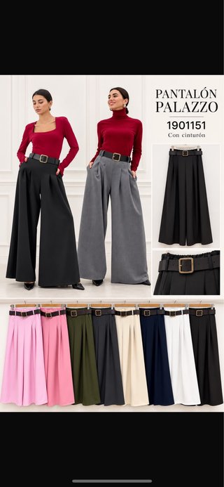 Pantalón Palazzo con Cinturón