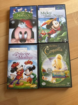 4 Películas Disney en DVD