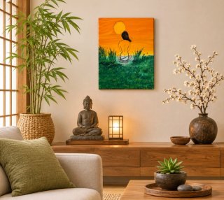 Cuadro Pintura Acrílica sobre Lienzo "Meditación"