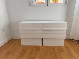 Set de 2 Mesillas de Noche Blancas