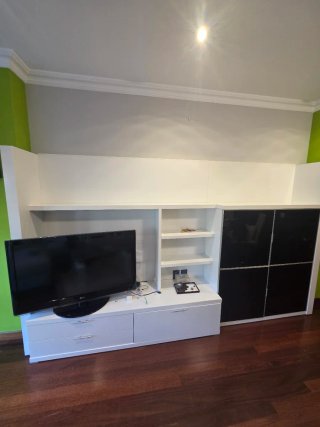 Mueble de Salón Blanco y Negro