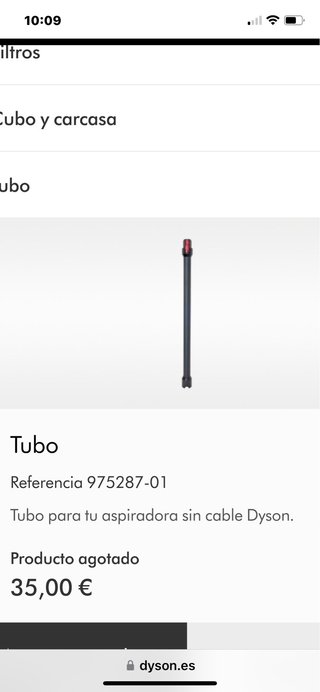 Tubo per Aspirapolvere Dyson (Ref. 975287-01)