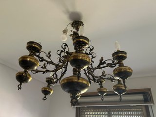 Lámpara de Bronce Antigua