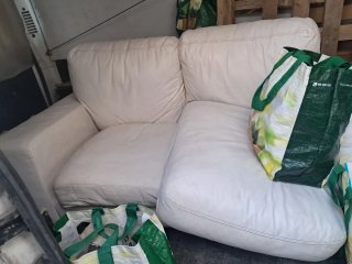 Sofá de 2 plazas blanco