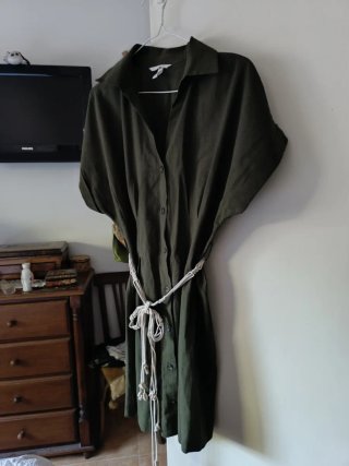 Vestido Verde Estilo Camisero