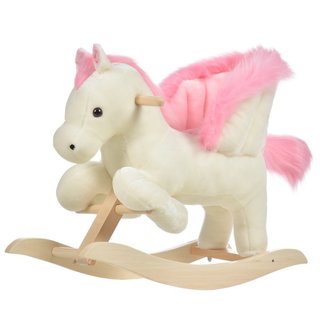 Caballo mecedor infantil con sonidos, asas de suje