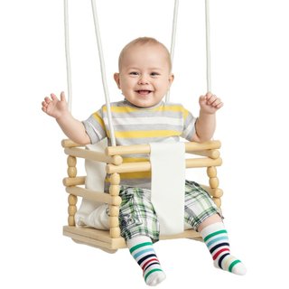 Columpio para bebés de 9 a 36 meses de madera y al