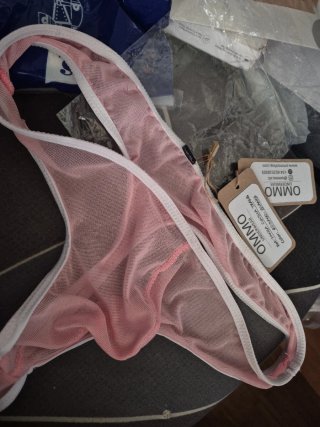 Tanga OMMO Rosa Semitransparente