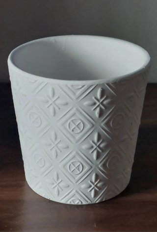 Maceta de Cerámica Blanca 12 cm