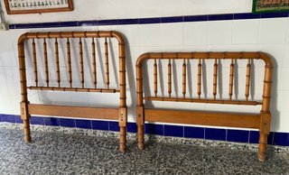 Cama antigua de madera para colchón 105cm
