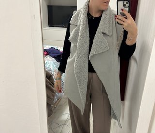 Gilet lungo grigio