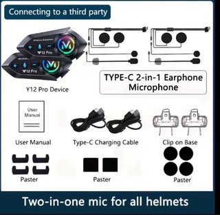 Intercomunicadores Y12 Pro para Casco
